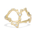 14K Yellow Gold Leo Zodiac Starlight Ring