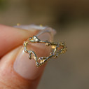 14K Yellow Gold Sagittarius Zodiac Starlight Ring