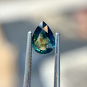 Bright Teal Pear Cut Australian Sapphire