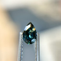 Teal Blue Pear Cut Australian Sapphire