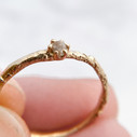 14K Rose Gold Brooks Rough Diamond Solitaire Ring by Olivia Ewing Jewelry