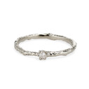 Platinum alternative diamond engagement ring by Olivia Ewing Jewelry