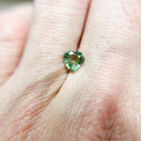 Reclaimed Heart Shaped Green Sapphire