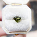 Green Australian Sapphire Triangle Starbrite™ Cut by John Dyer