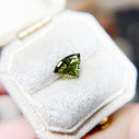 Green Australian Sapphire Triangle Starbrite™ Cut by John Dyer