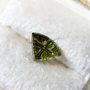 Green Australian Sapphire Triangle Starbrite™ Cut by John Dyer