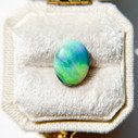 Australian Oval Dark Teal Opal
