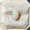 White Australian Elongated Oval Opal
