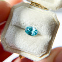 Vibrant Blue Oval Zircon