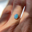 Black Australian Opal Oval Cut