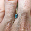 Opalescent Teal Blue Emerald Cut Montana Sapphire