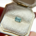 Opalescent Teal Blue Emerald Cut Montana Sapphire