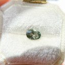 Dark Teal Green Oval Montana Sapphire