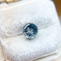 Blue Green Round Montana Sapphire Starbrite™ Cut by John Dyer