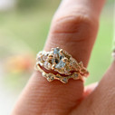 14K Yellow Gold Naples Diamond Contour Ring by Olivia Ewing Jewelry