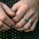 Men's unusual wedding rings by Olivia Ewing Jewelry