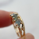 14K Yellow Gold Garland Diamond ring by Olivia Ewing Jewelry