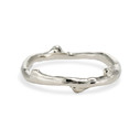 14K white gold unique budded wedding ring by Olivia Ewing Jewelry