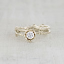 Earthy engagement ring set by Olivia Ewing Jewelry