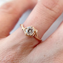 14K Yellow Gold Naples Diamond Solitaire Ring by Olivia Ewing Jewelry