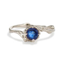 14K white gold large royal blue sapphire ring by Olivia Ewing Jewelry