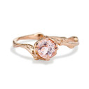 14K rose gold nature inspired pink gemstone engagement ring by Olivia Ewing Jewelry