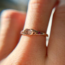 14K White Gold Calais Morganite Bezel Ring by Olivia Ewing Jewelry