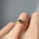 14K Yellow Gold Unity Sapphire Solitaire Ring