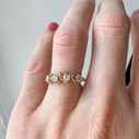 14K Yellow Gold Union Diamond Four Stone Ring by Olivia Ewing Jewelry