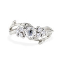 Platinum seven diamond unique engagement ring by Olivia Ewing Jewelry