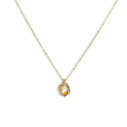 Gold quartz necklace in 14K yellow gold by Olivia Ewing Jewelry