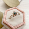Green sapphire engagement ring by Olivia Ewing Jewelry