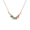 Rose Gold Garland Rough Montana Sapphire necklace by Olivia Ewing Jewelry