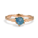 14K rose gold alternative gemstone engagement ring by Olivia Ewing Jewelry