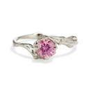 Platinum pink sapphire alternative ring by Olivia Ewing Jewelry