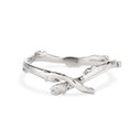 Platinum twisted branch wedding band by Olivia Ewing Jewelry