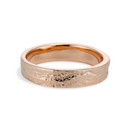 14K rose gold grooved wedding band by Olivia Ewing Jewelry