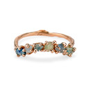 14K rose gold rough Montana Sapphire Garland Ring by Olivia Ewing Jewelry