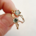 14K Yellow Gold Flora Montana Sapphire Solitaire Ring by Olivia Ewing Jewelry