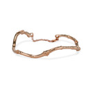 14K rose gold twig bridal bracelet by Olivia Ewing Jewelry