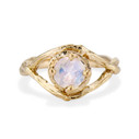 14K Yellow Gold Moonstone Ring by Olivia Ewing Jewelry