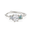 Platinum alternative gemstone engagement ring by Olivia Ewing Jewelry