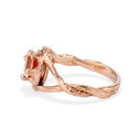 Rose Gold Faylin Morganite Solitaire Ring by Olivia Ewing Jewelry