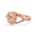 Rose Gold Faylin Morganite Solitaire Ring by Olivia Ewing Jewelry