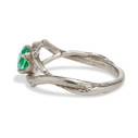 18K White Gold Unity Emerald Solitaire Ring by Olivia Ewing Jewelry