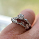 Platinum Flora Ring by Olivia Ewing Jewelry