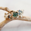 OOAK - Union Montana Sapphire Cluster Ring by Olivia Ewing Jewelry