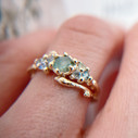 OOAK - Union Montana Sapphire Cluster Ring by Olivia Ewing Jewelry