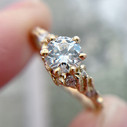 Juniper Diamond Solitaire Ring by Olivia Ewing Jewelry