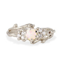 14K White Gold Feyre Opal Cluster Ring by Olivia Ewing Jewelry